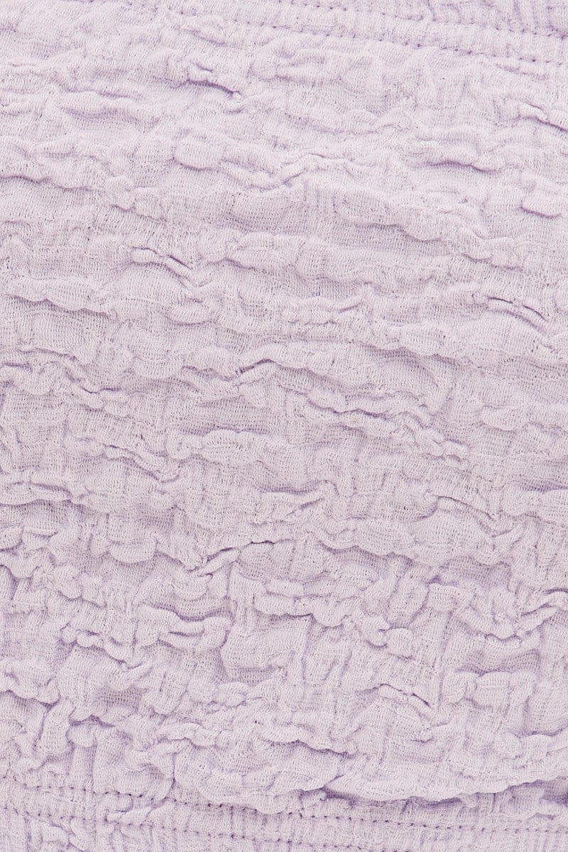 Purple Bandeau Top Textured