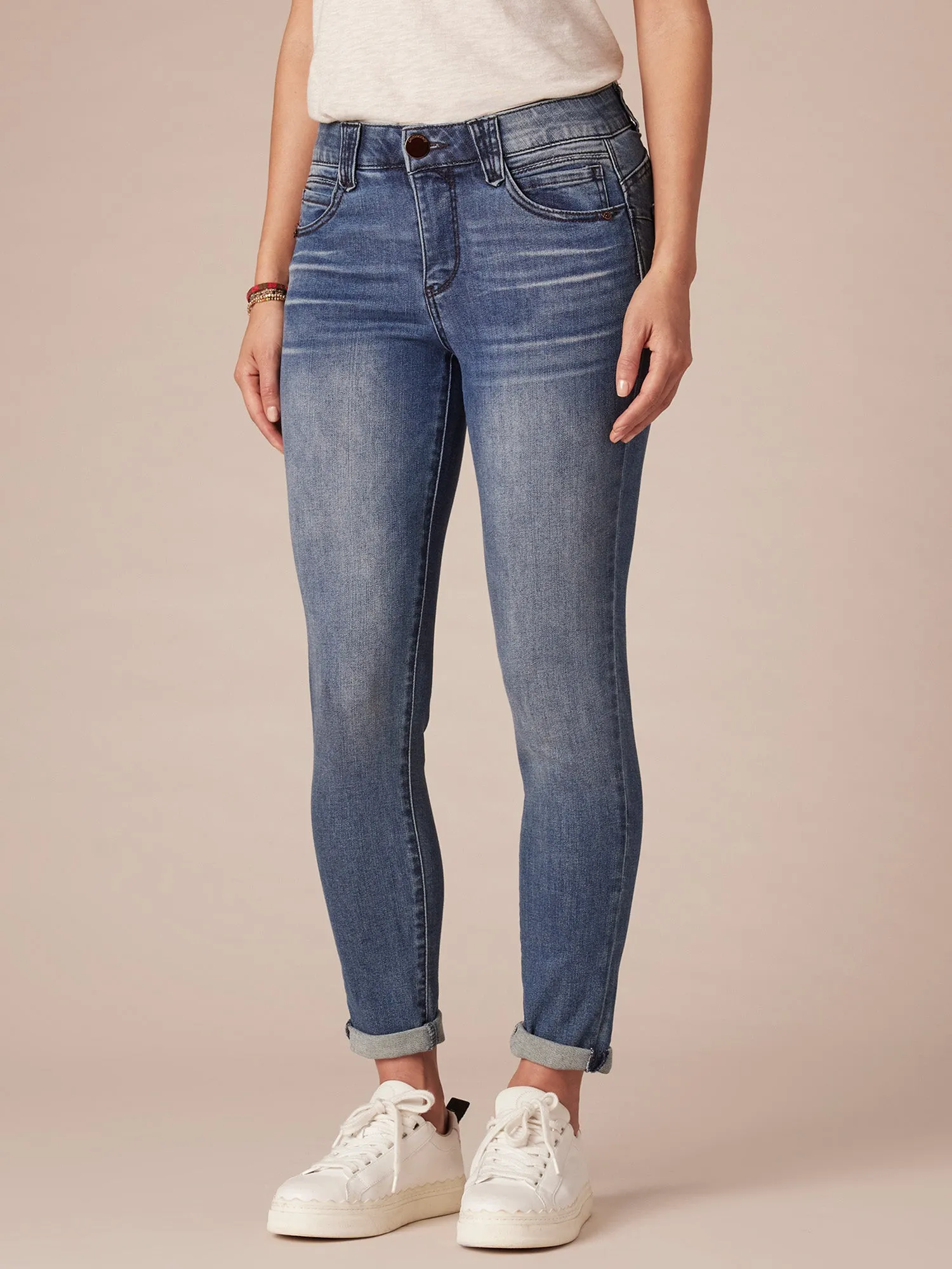 "Ab"solution® Blue Denim Booty Lift Plus Ankle Skimmers