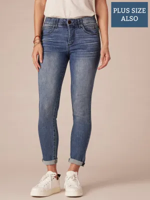 "Ab"solution® Blue Denim Booty Lift Plus Ankle Skimmers