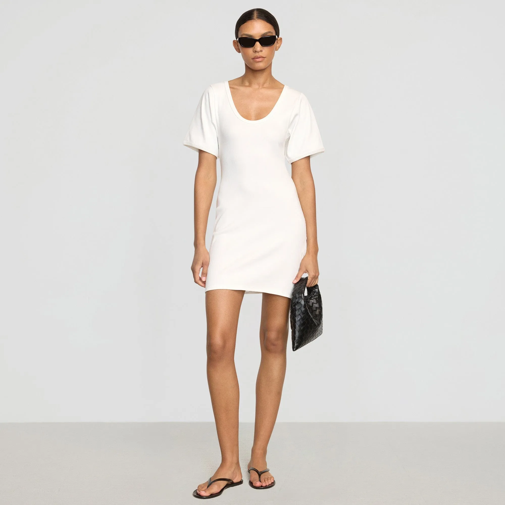 Rae Sculpted Scoop-Neck Mini Dress