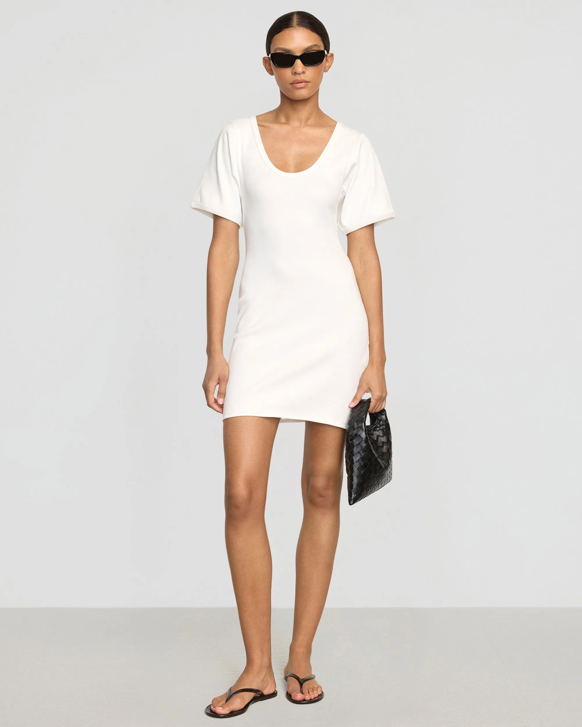 Rae Sculpted Scoop-Neck Mini Dress