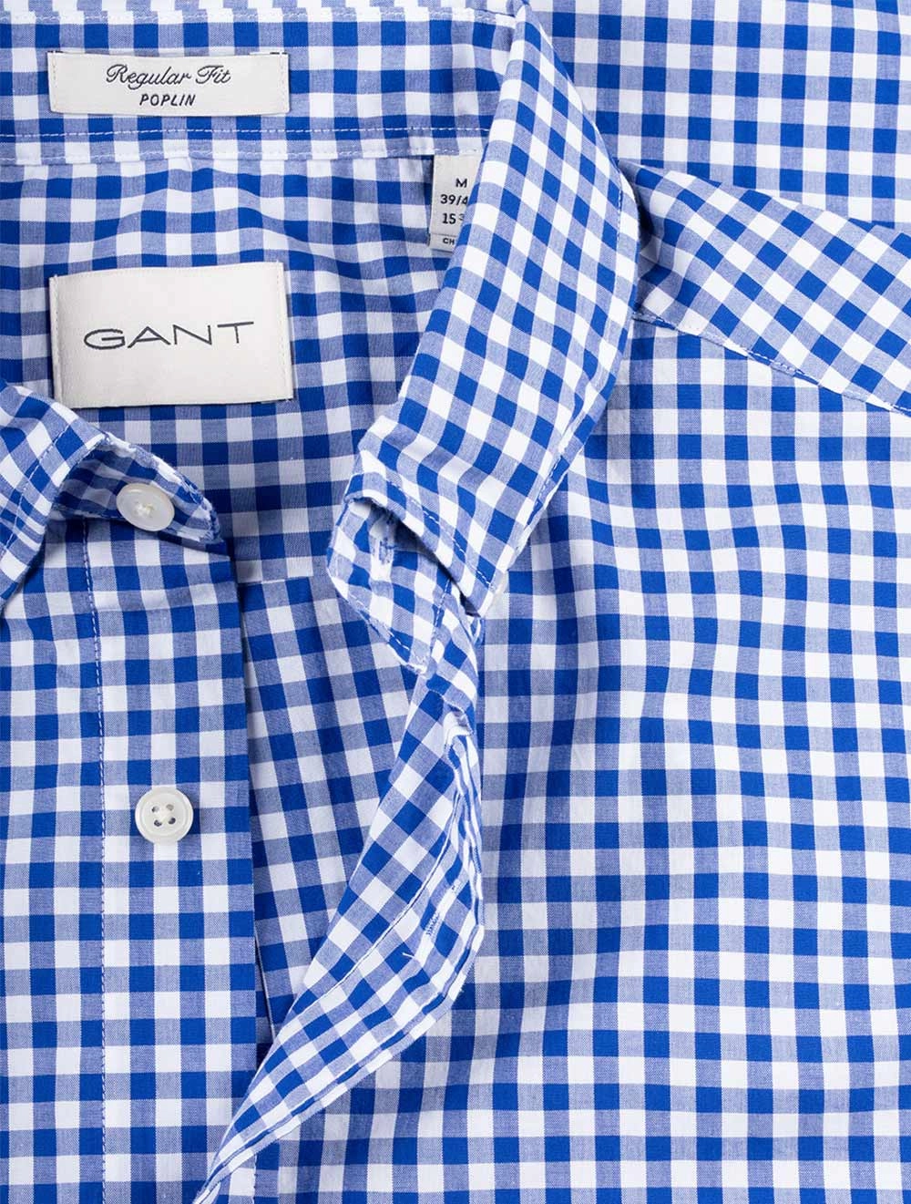 Regular Fit Poplin Gingham Shirt College Blue