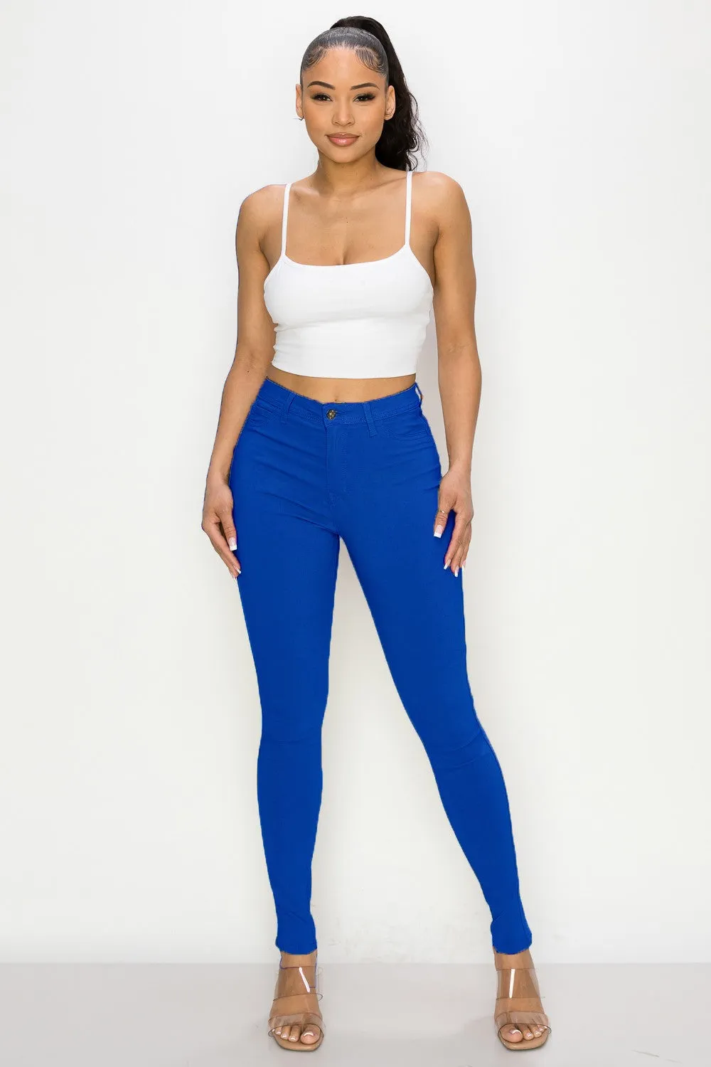 Royal Blue High Waisted Colored Skinny Denim Jean | FINAL SALE