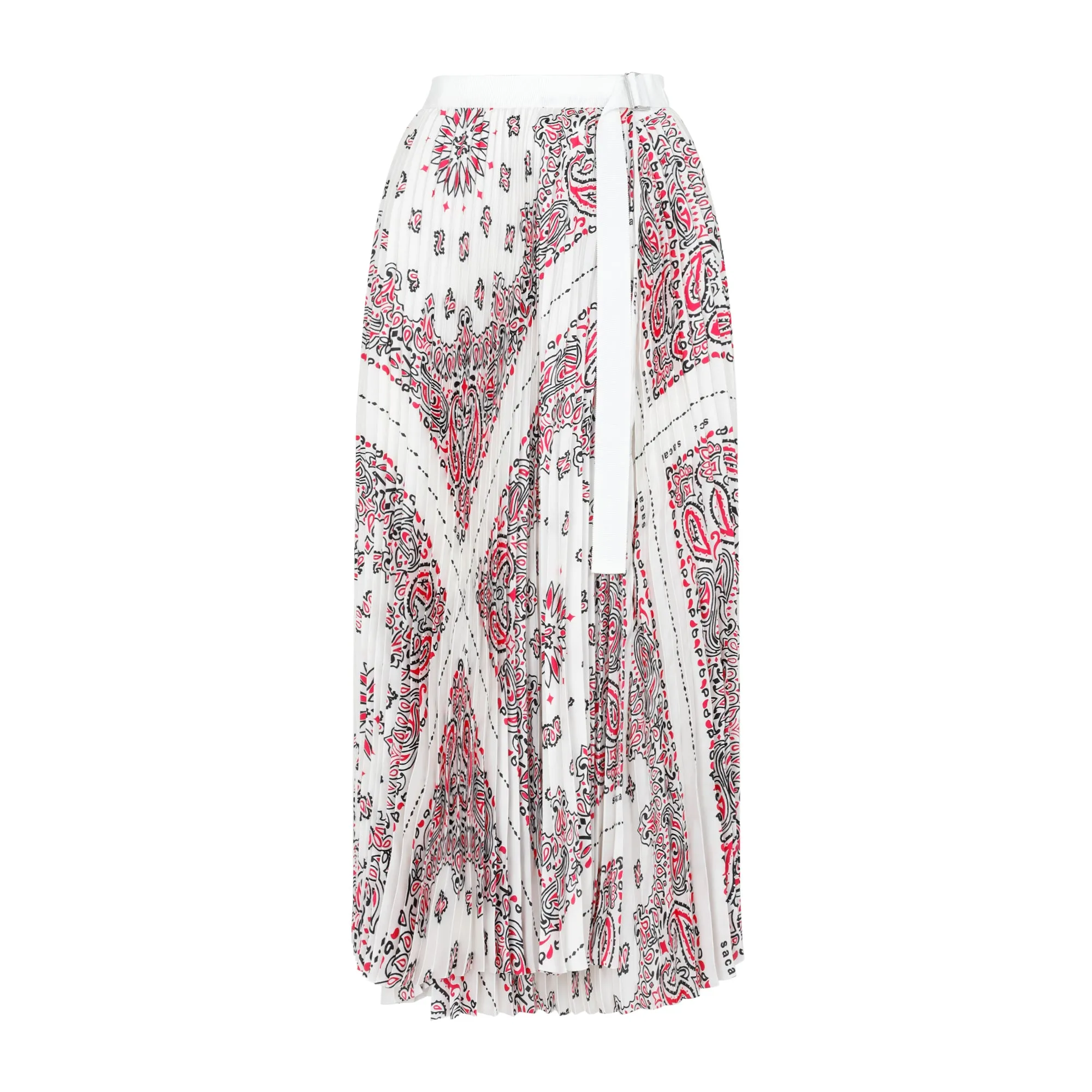 Sacai Bandana Print Midi Skirt