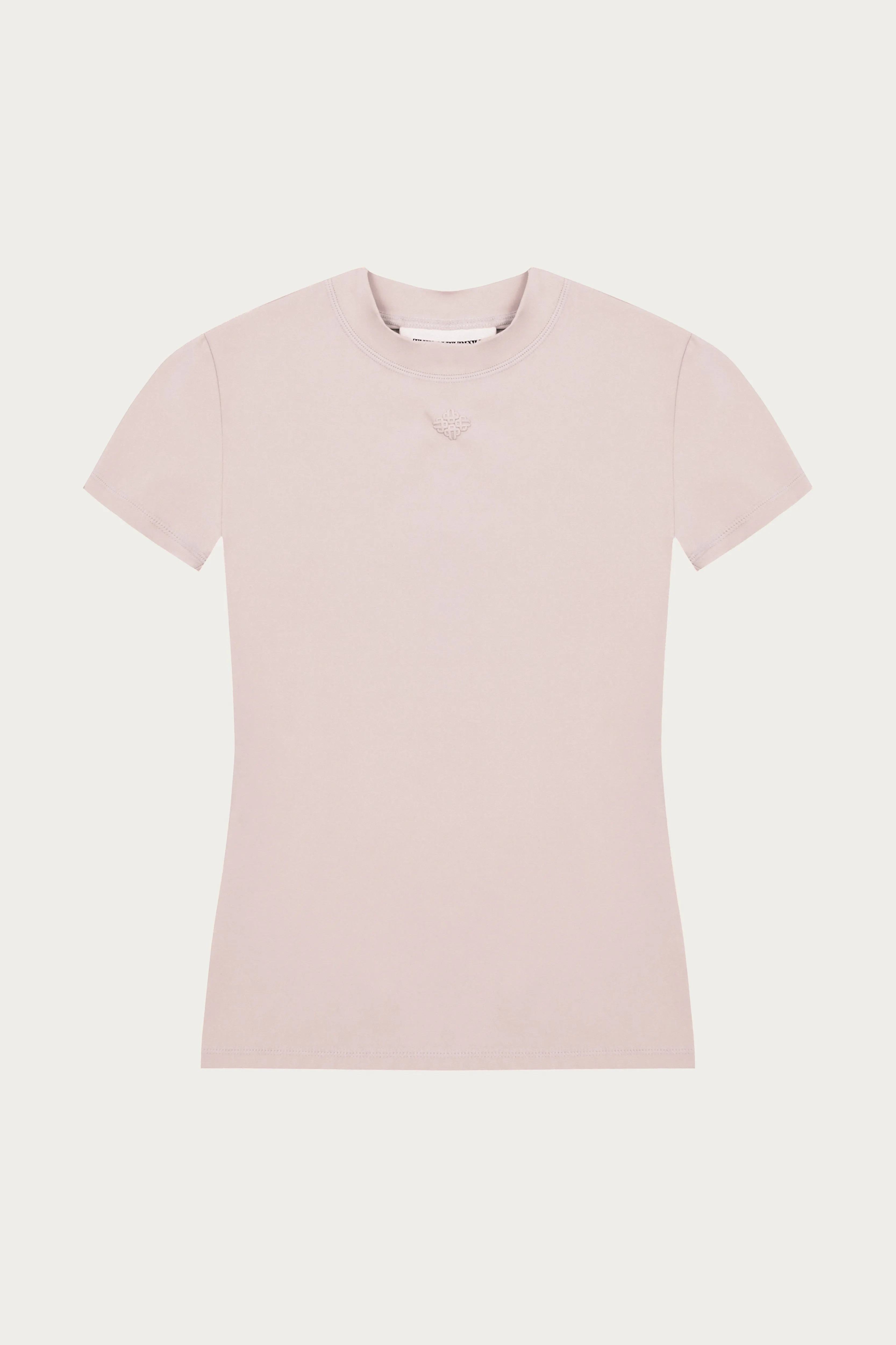 SCULPTING STRETCH EMBLEM BABY TEE - PINK