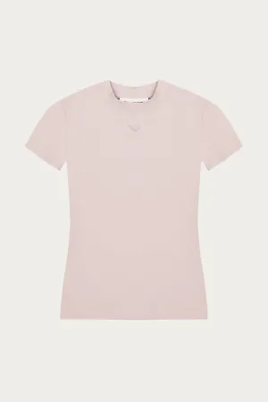 SCULPTING STRETCH EMBLEM BABY TEE - PINK