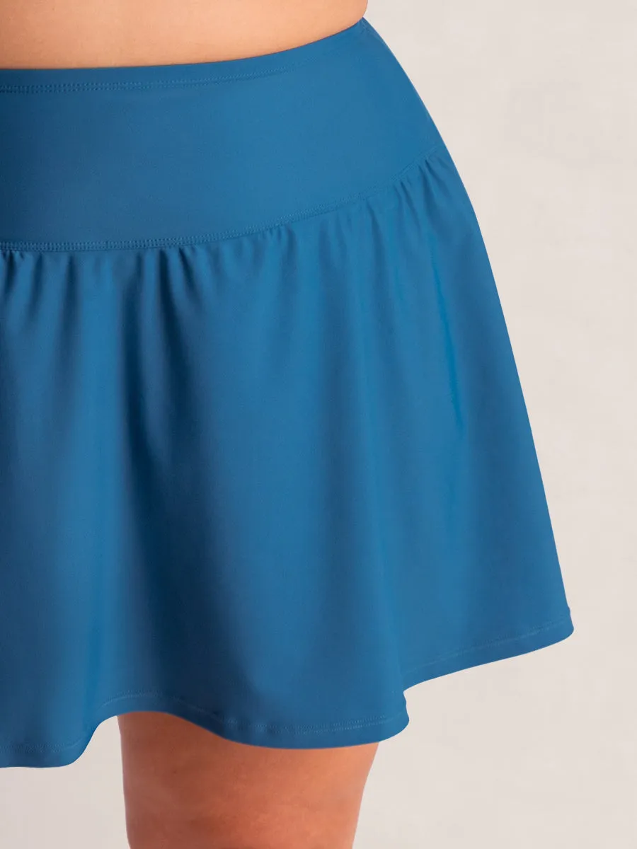 Shapermint Essentials High Waisted Full Coverage Swim Skirt