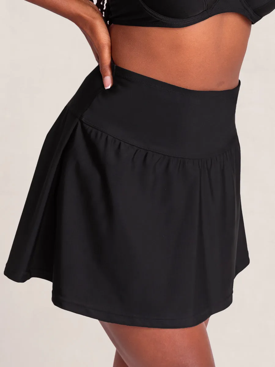 Shapermint Essentials High Waisted Full Coverage Swim Skirt