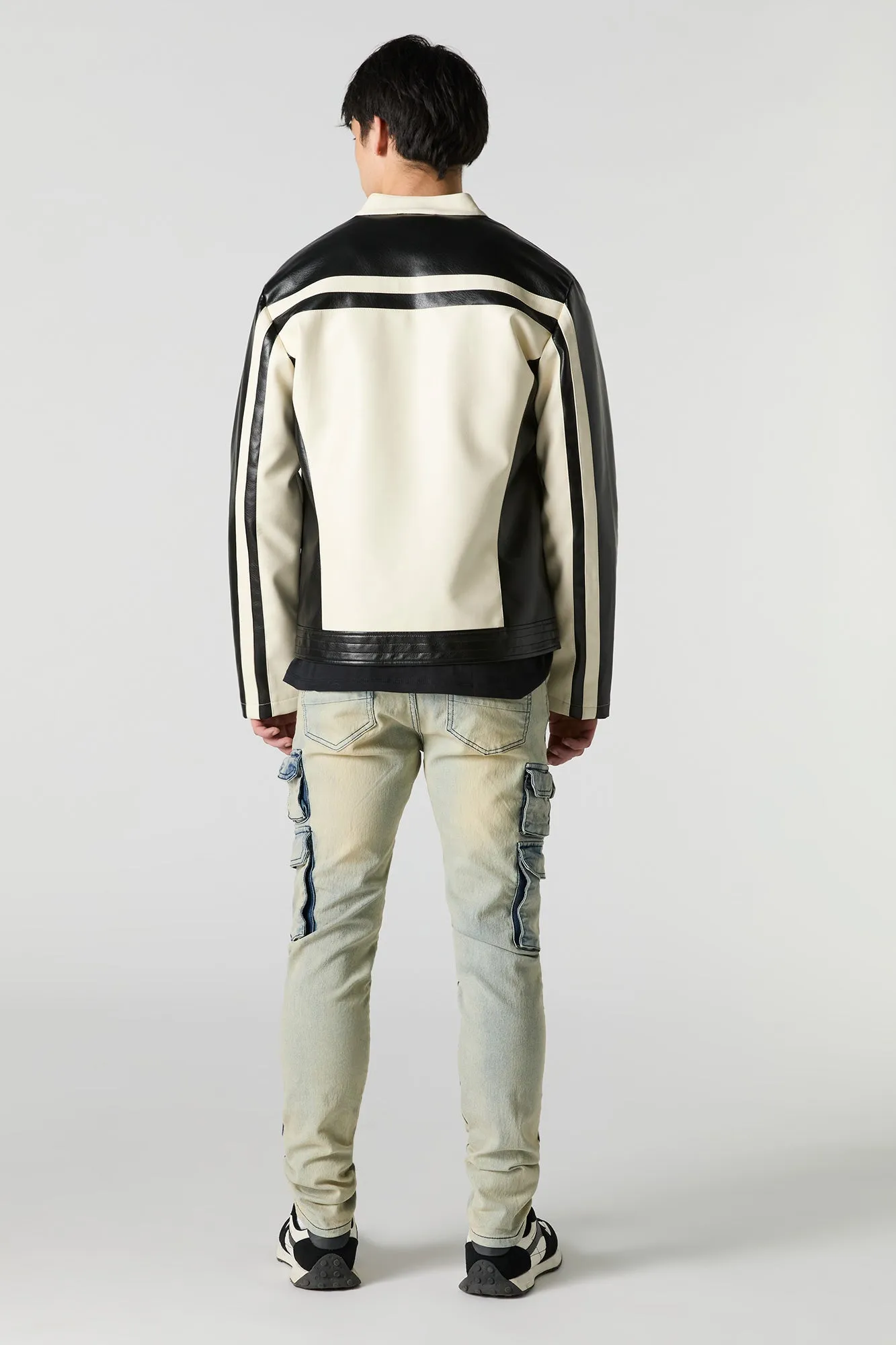 Stretch Denim Skinny Cargo Jean