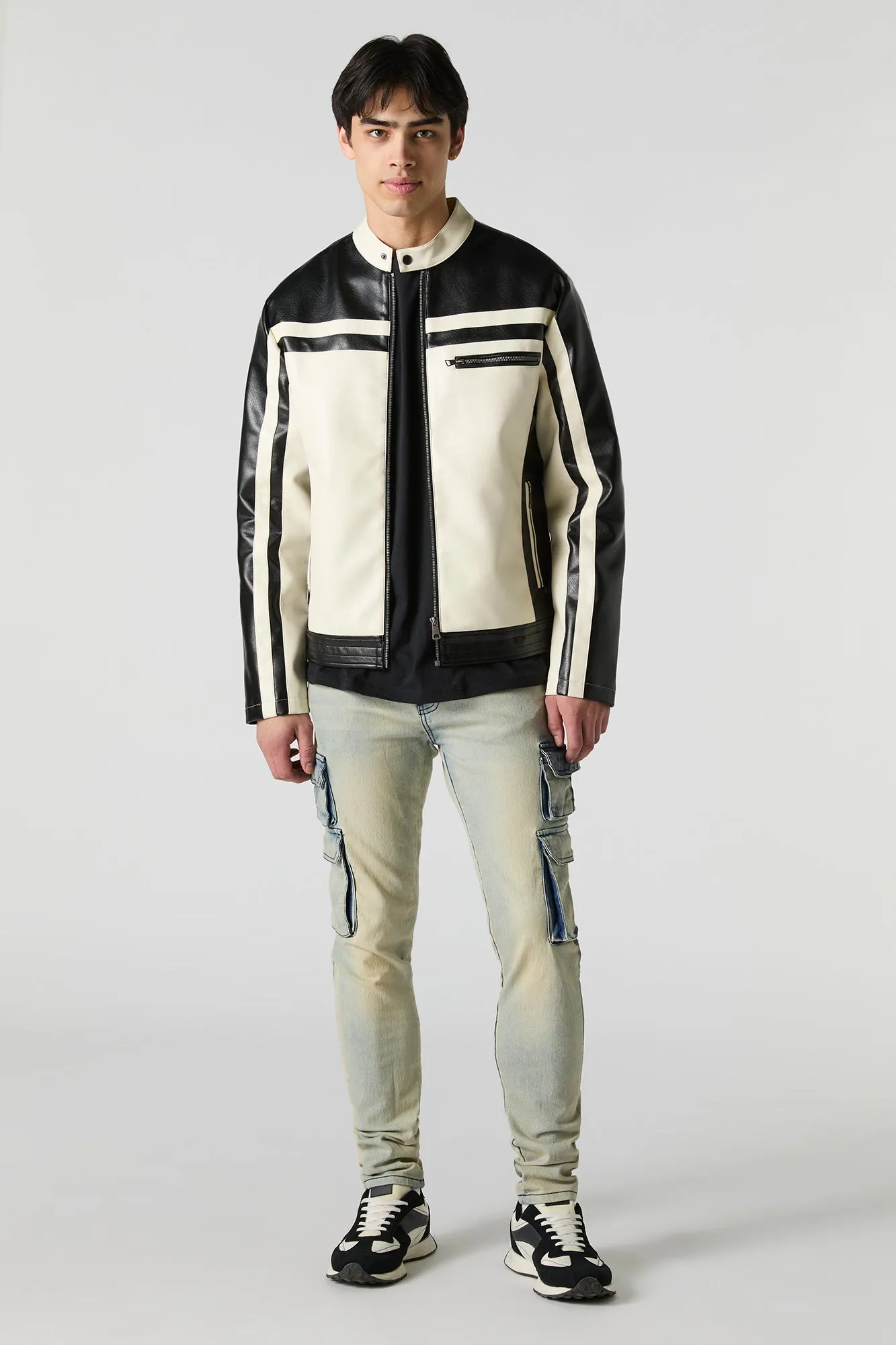 Stretch Denim Skinny Cargo Jean