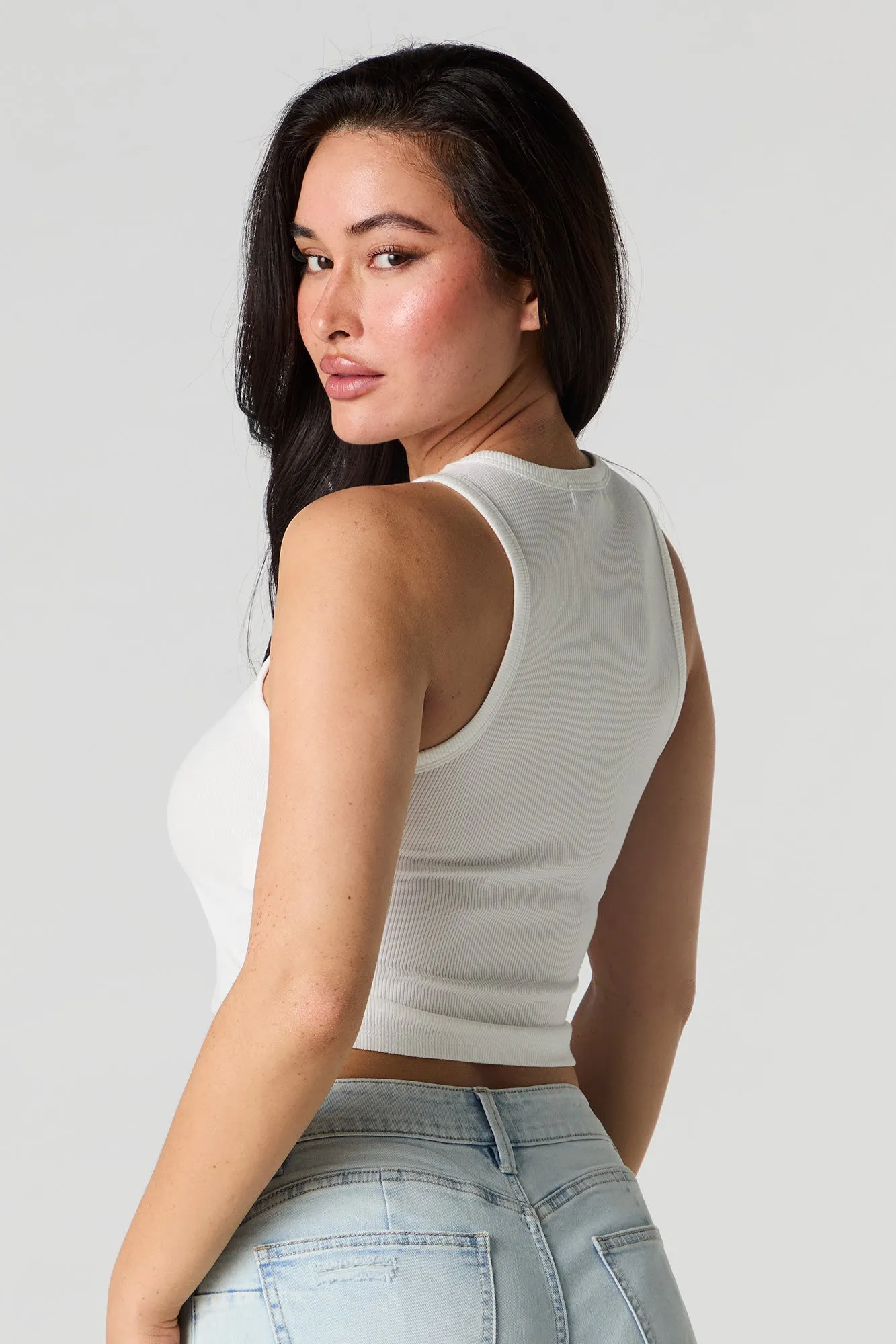 Summer Graphic Ribbed Tank