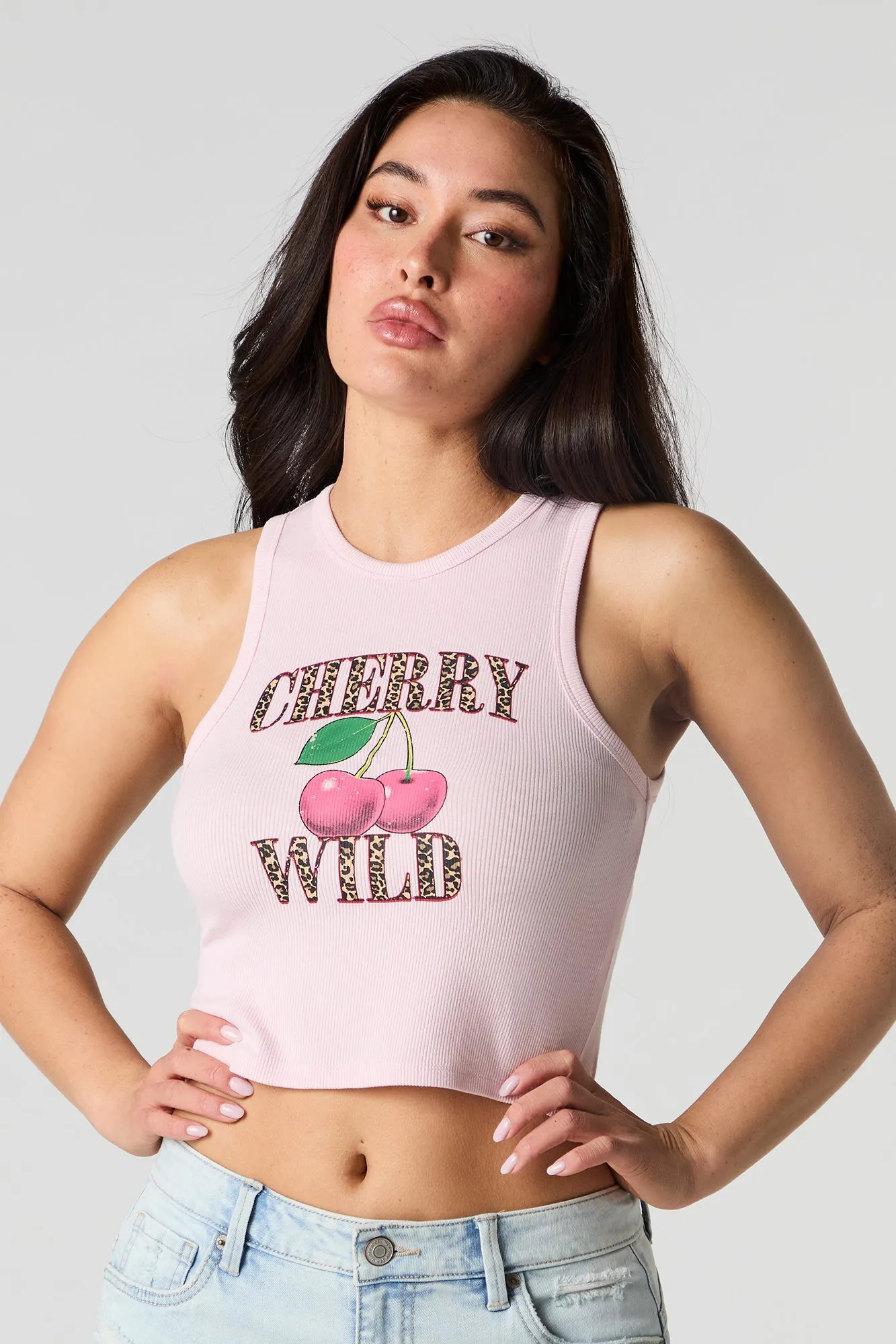 Summer Graphic Ribbed Tank