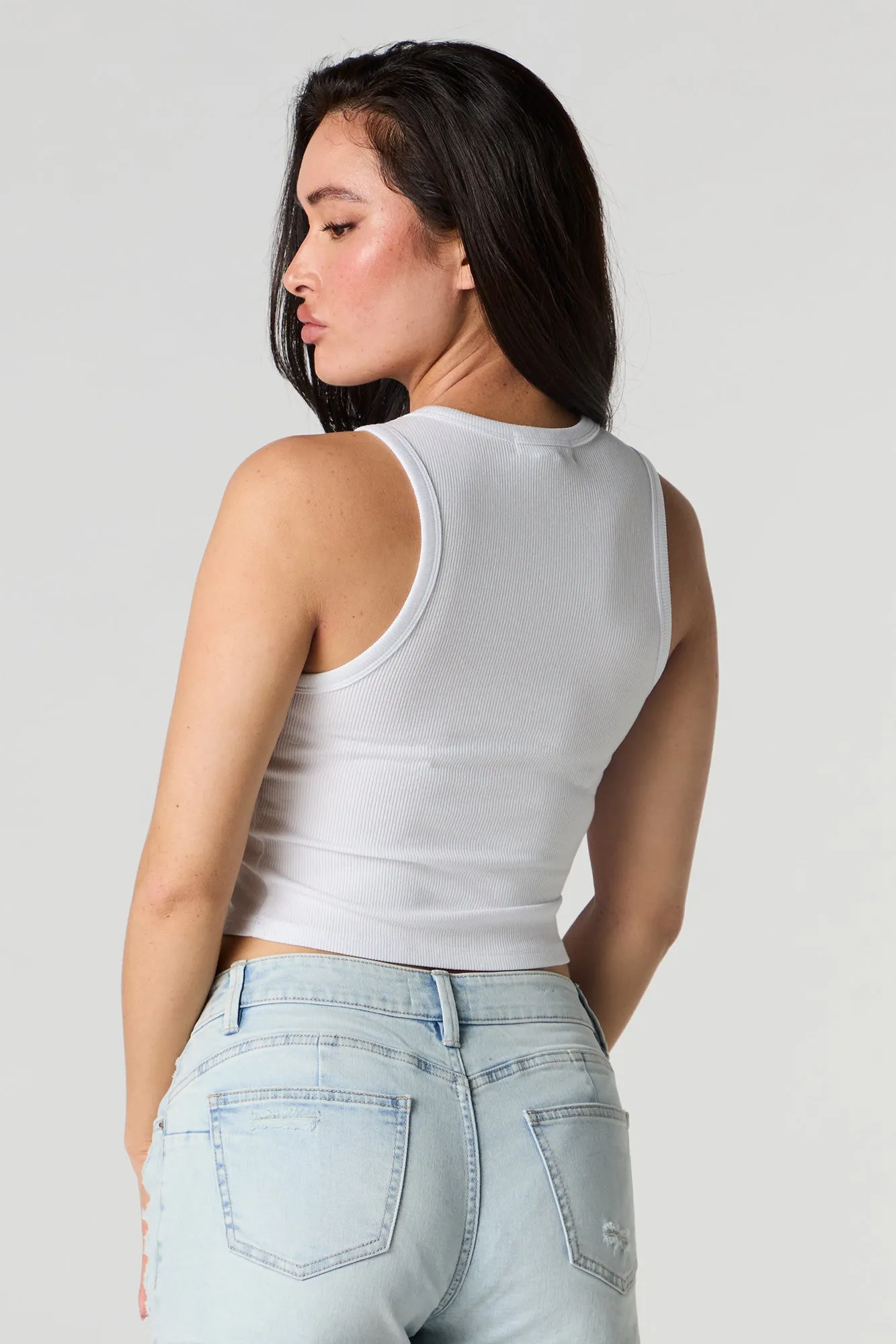 Summer Graphic Ribbed Tank