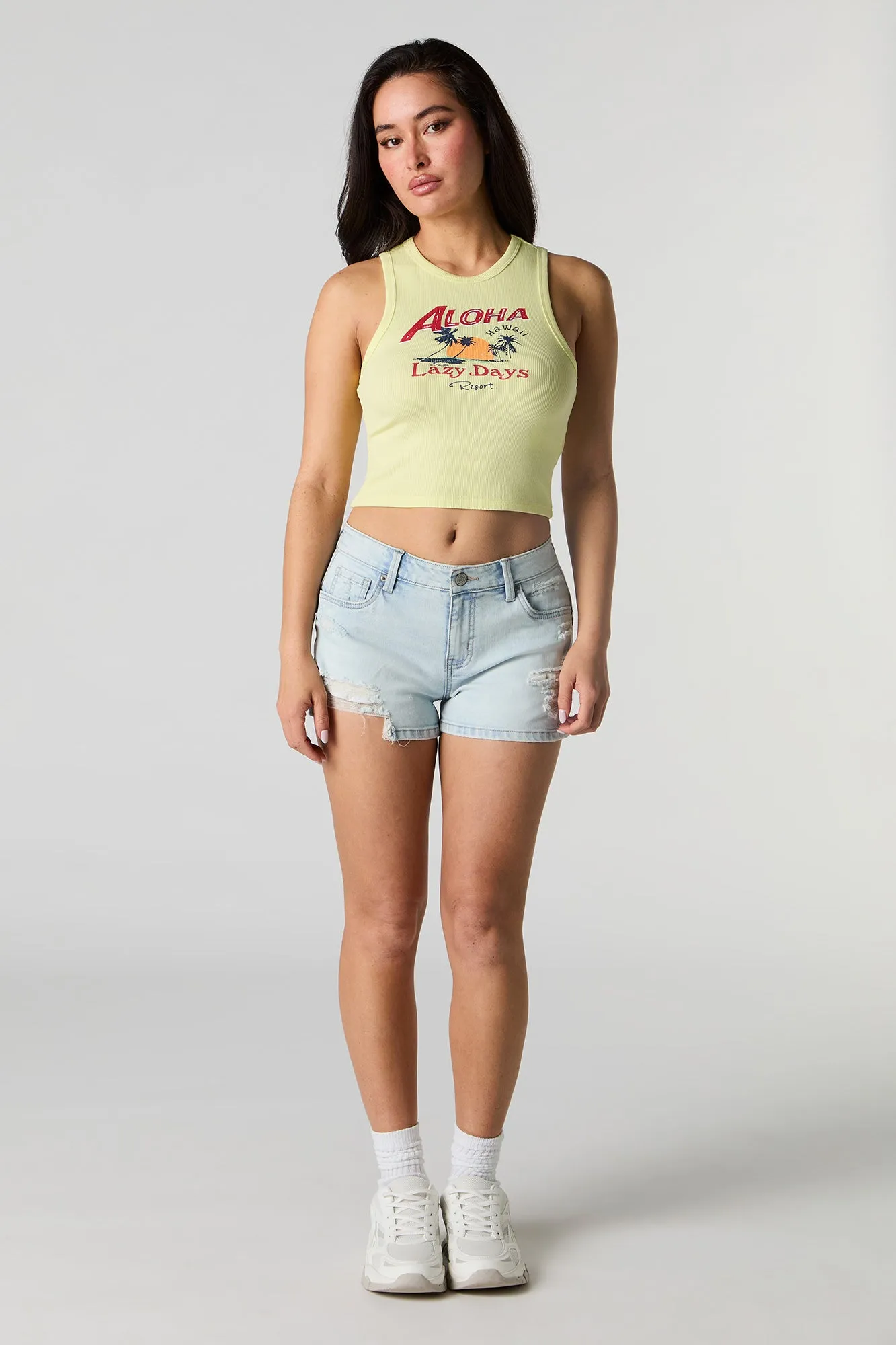 Summer Graphic Ribbed Tank
