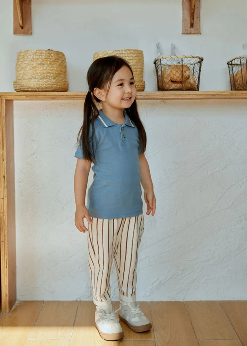 Toddler Relaxed Tapered Pant - Brown Stripes