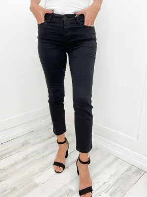 Vervet by Flying Monkey High Rise Hidden Button Up Ankle Straight Jean