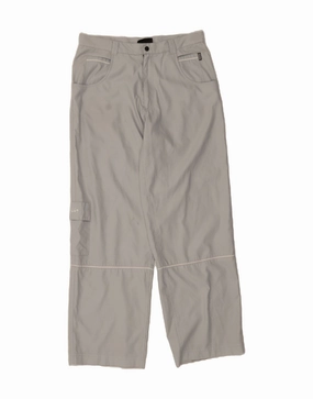 VINTAGE Mens Straight Cargo Trousers Large W34 L33 Grey