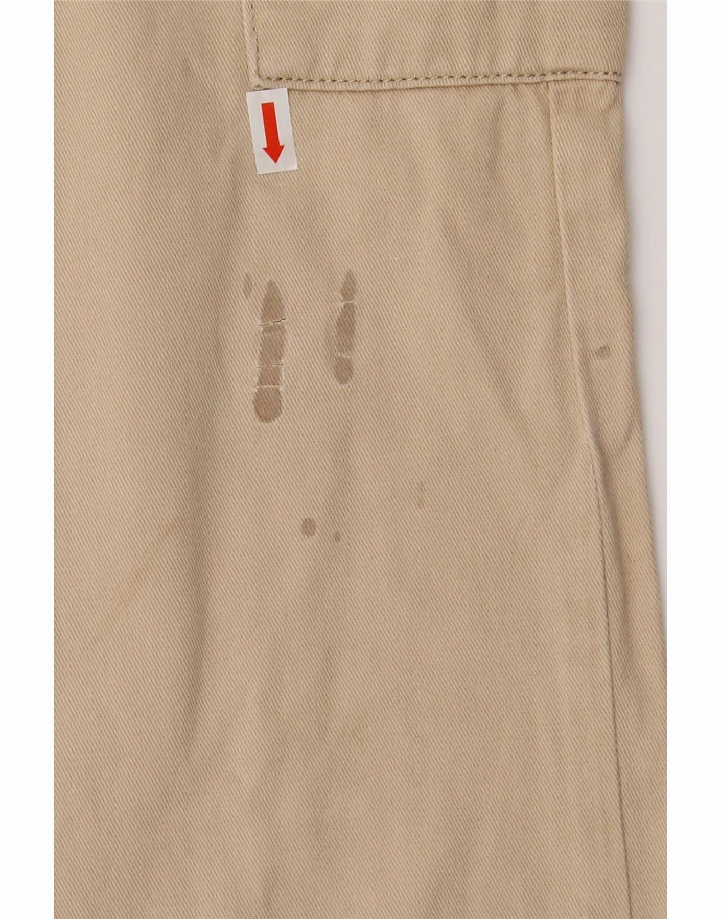 VINTAGE Womens Straight Cargo Trousers UK 12 Medium W30 L30 Beige Cotton