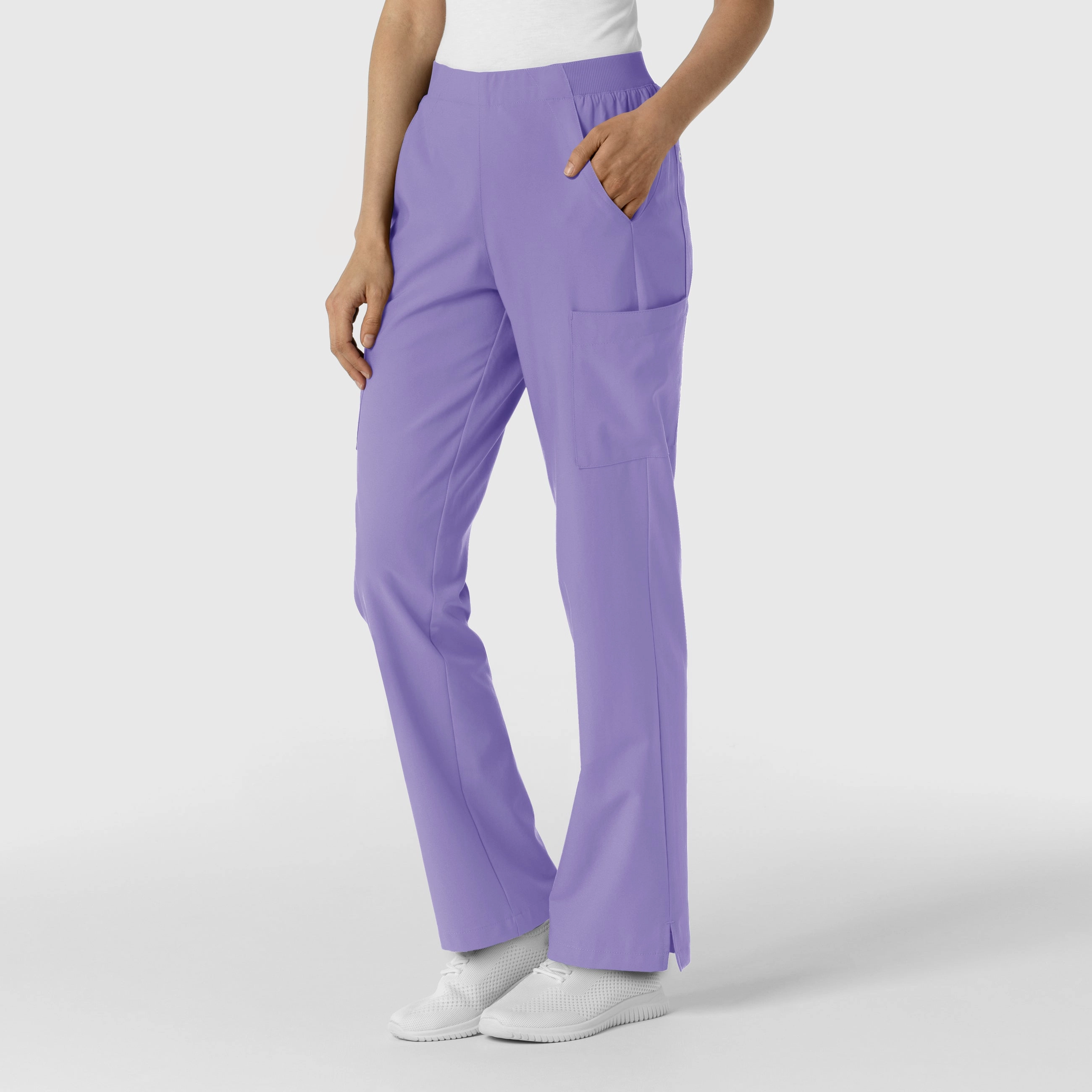 W123 Women's Cargo Utility Scrub Pant - Iris Purple