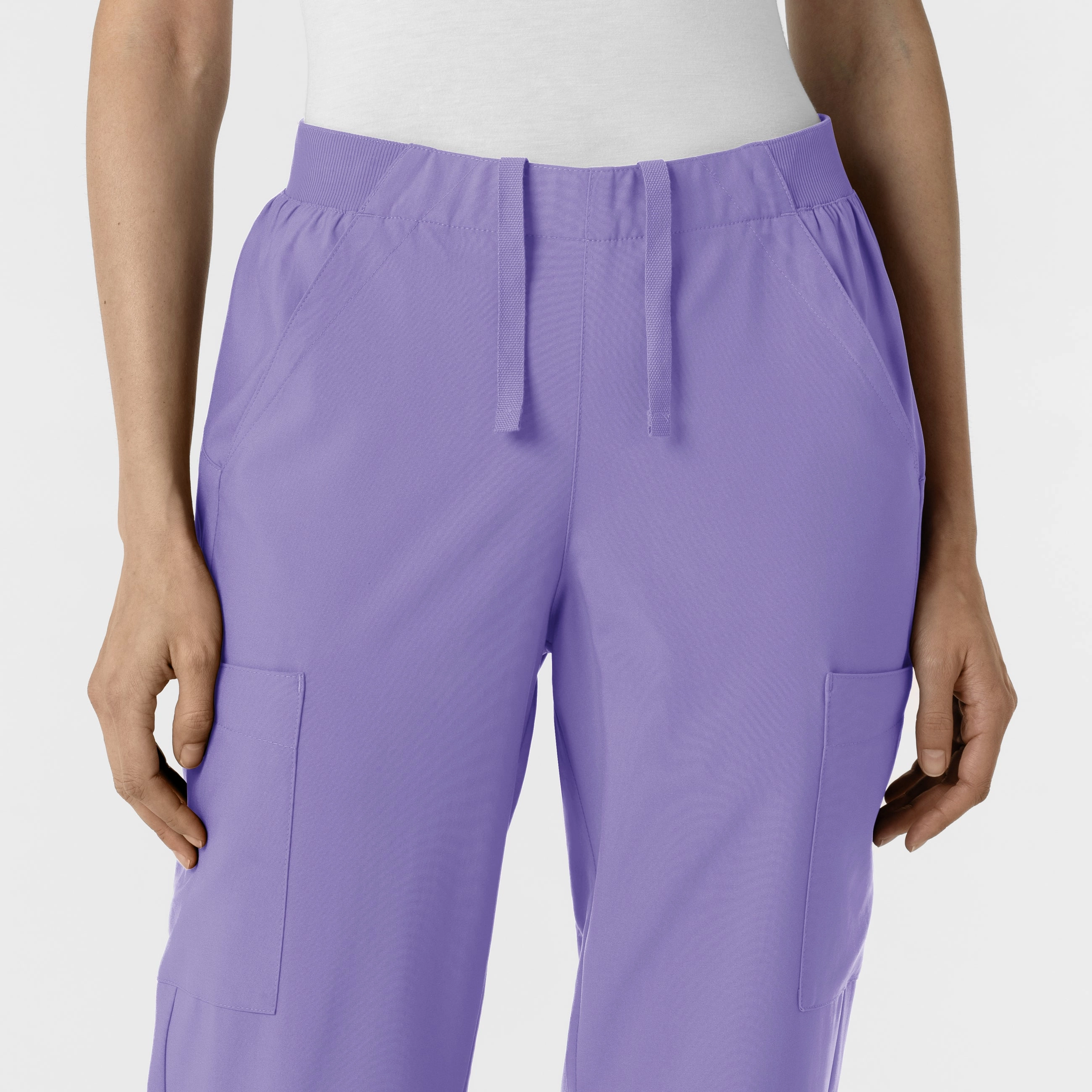 W123 Women's Cargo Utility Scrub Pant - Iris Purple