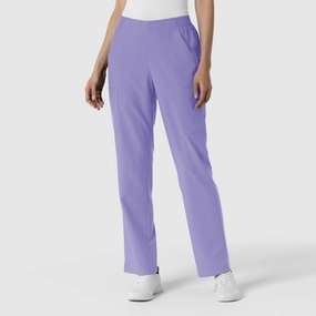 W123 Women's Cargo Utility Scrub Pant - Iris Purple