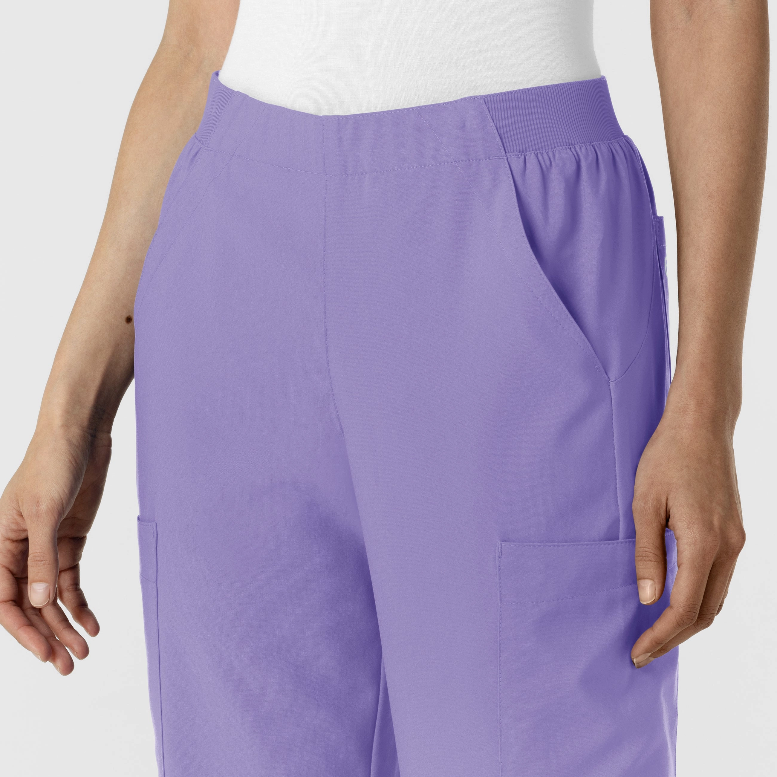 W123 Women's Cargo Utility Scrub Pant - Iris Purple