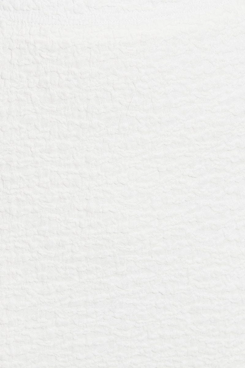 White Midi Skirt High Rise Pencil