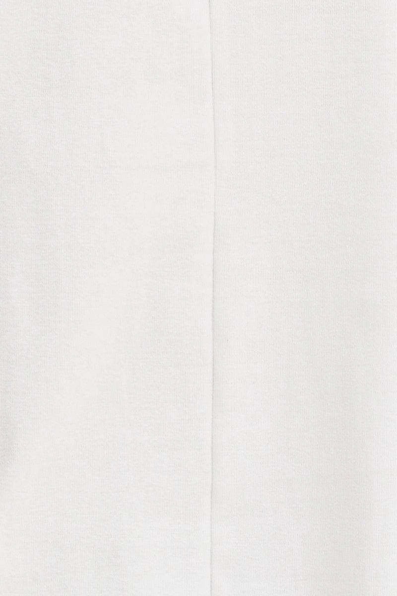 White Pocket Tee Scoop Neck Cotton Stretch Short Sleeve