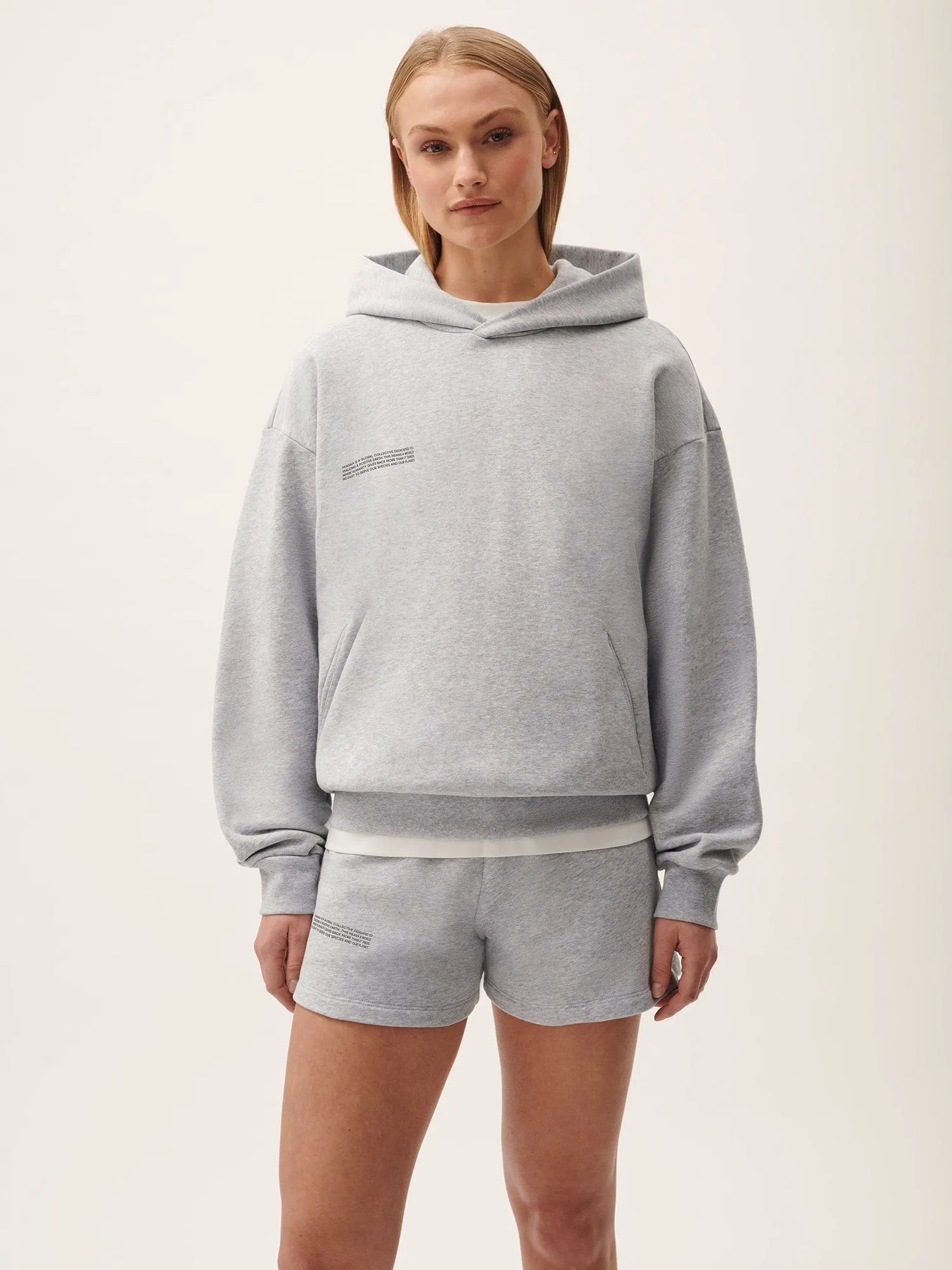 Womens 365 Midweight Hoodie—grey marl